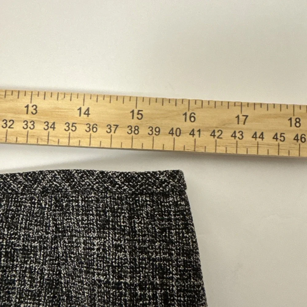 Sag Harbor Pencil Skirt Women 12 Black White Textured Knee Length Professional